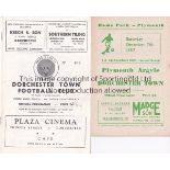 DORCHESTER CUP Two programmes, both FA Cup, Plymouth v Dorchester 7/12/57 and Dorchester v Port Vale