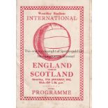 ENGLAND V SCOTLAND 1942 Pirate programme issued by Victor, for the International at Wembley 17/1/