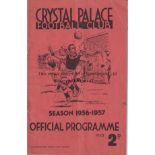 AMATEUR CUP SEMI- FINAL 1937 Crystal Palace programme issued for Amateur Cup Semi-Final, Dulwich