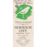 NORWICH - IPSWICH 47 Norwich gatefold home programme for Jubilee Cup match v Ipswich, 24/5/47,