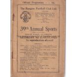 RANGERS 1925 Official programme for the Rangers Football Club Annual Sports at Ibrox, 1/8/1925.