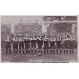 NOTTS COUNTY 1905-06 Postcard showing Notts County FC team group 1905-06 stood on the pitch in front