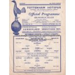 TOTTENHAM - LOVELLS Scarce single sheet programme for the Friendly match Tottenham Hotspur v