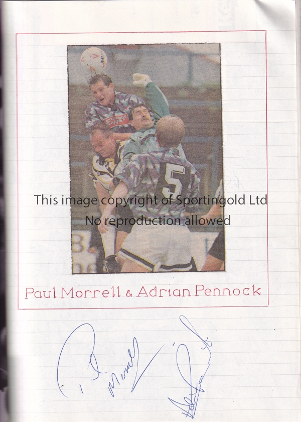 AFC BOURNEMOUTH AUTOGRAPHS 1992/3 A large hard backed lined book filled with signed colour