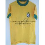 BRAZIL SHIRT - WORLD CUP 74 Brazil shirt worn in the 1974 World Cup game between Scotland and Brazil