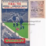 1952 CUP FINAL Programme and ticket, 1952 Cup Final, Arsenal v Newcastle, ticket is a North