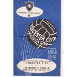 LEICESTER 65 Leicester home programme v Plymouth 20/1/65, League Cup Semi-Final, some creasing, no