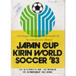 NEWCASTLE Programme from the Japan Cup sponsored by Kirin 1983 which included Newcastle United