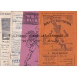 DARLINGTON Four Darlington away programmes from the 1949/50 season v Doncaster Rovers (lacks