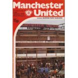 MAN UNITED Programme Manchester United v Queen's Park Rangers Postponed match 13/1/1979. Good