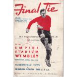 1938 CUP FINAL Official programme, 1938 Cup Final, Huddersfield v Preston, 30/4/1938., slight folds,