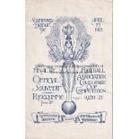 1921 CUP FINAL Official programme, 1921 Cup Final, Tottenham v Wolves, 23/4/1921 at Stamford Bridge,