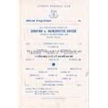 EVERTON / MAN UNITED Single sheet programme Everton v Manchester United FA Youth Cup 6/12/1966.