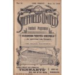 SHEF UTD - MANCHESTER UNITED 1906 Sheffield United home programme v Manchester United, 15/9/1906,