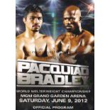 BOXING Official venue programme Manny Pacquiao v Timothy Bradley at MGM Grand Garden Arena 9/6/2012.