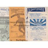 DARLINGTON Five Darlington away programmes from the 1948/49 season v Carlisle United (score,