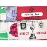 IRISH UP FINALS Four Irish Cup Final programmes, 1954 Derry City v Glentoran, (good), 56