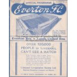 EVERTON RES - LEEDS UTD RES 37-8 Everton Reserves home programme v Leeds United Reserves, 18/12/