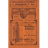 HULL - NORWICH 1935 Hull City home programme v Norwich, 22/4/1935, fold, pencil h-t scores, minor