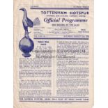 TOTTENHAM 4 Page programme Practice match Whites v Reds at White Hart Lane 12/8/1950. Some