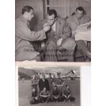 TORINO FC Two La Gazetta Dello Sport black & white Press photographs circa 1949: 7" X 4.5" team