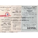 RUGBY UNION 1940s Five Rugby Union programmes, Rosslyn Park Public Schools Sevens 1943 and 44,