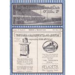 WATFORD - NORWICH 1929 Watford home programme v Norwich, 20/4/1929, ex bound volume, some spine