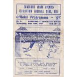 BRADFORD PA - DONCASTER 47 Bradford PA home programme v Doncaster, 10/9/47, fold, slight marks,