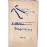 SHEFFIELD WEDNESDAY V ARSENAL 1929 Special souvenir Wednesday programme for the home match v.