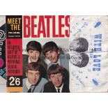 THE BEATLES Small miscellany including a small handkerchief showing their portraits and With Love