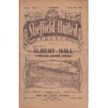 SHEF UTD - BOLTON 1923 Sheffield United home programme v Bolton, 27/8/1923, fold, slight wear