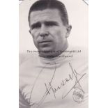 FERENC PUSKAS AUTOGRAPH A signed 5" X 3" black & white photograph. Good