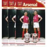 ARSENAL LADIES Nine home programmes for season 2004/5. Generally good