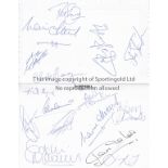 REPUBLIC OF IRELAND FOOTBALL AUTOGRAPHS 1992 A foldover card signed by 16 players of the squad v.