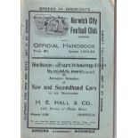 NORWICH HANDBOOK 1923-24 Norwich City handbook 1923-24, larger format, slight tears along spine,