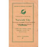 NORWICH - FULHAM 53 Norwich home programme v Fulham, 6/5/53, Norfolk and Norwich Charities Cup,