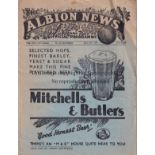 WEST BROM - NORWICH 1939 West Brom home programme v Norwich, 29/4/1939, some creasing. Fair-