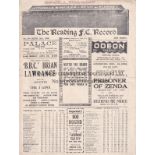 READING - BRISTOL ROVERS 1937-38 Reading home programme v Bristol Rovers, 2/4/1938, Division 3