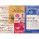 DARLINGTON Twenty two Darlington away programmes from the 1959/60 season. 21 League and an FA Cup