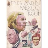 ENGLAND 1970 ITINERARY Official FA Itinerary presented to the England Players and Officials for