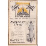 NORWICH - CARDIFF 1933 Norwich home programme v Cardiff, 4/11/1933, Division 3 South, Norwich