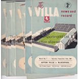 ASTON VILLA 49-50 Twelve Aston Villa home programmes 49/50, includes Cup and League v Middlesbrough,