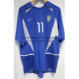 ROBINHO BRAZIL SHIRT Robinho Royal blue short sleeve shirt with number 11 on the front and back