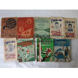 NEWSPAPER FOOTBALL ANNUALS Nine Football Annuals published by national newspapers, 1920s /30s.