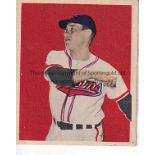 BOB FELLER / BOWMAN GUM BASEBALL CARD Bowman Gum baseball card 1949 number 27 for Bob Feller. We