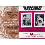 ALI / COOPER / ARSENAL Two programmes featuring Muhammad Ali v Henry Cooper (with insert) World