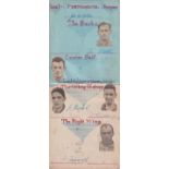 PORTSMOUTH AUTOGRAPHS 1928/9 Two album sheets with 8 signatures including 6 that played in the