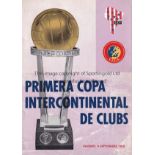 WORLD CLUB CHAMPIONSHIP Programme from the first World Club Championship Real Madrid v Penarol 4/9/