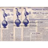 SPURS Twenty five Tottenham Hotspur home programmes from 1952/53-1960/61. 4 x 1952/53 West