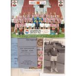 MISCELLANY Interesting collection of items from various sports comprising seven fixture cards for